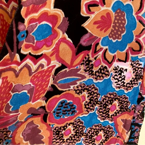 NEW Johnny Was Yrene Burnout Blouse Alvarado w/ Tank Top Velvet Silk Black Sz S - Picture 14 of 16